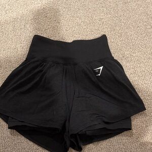 Gymshark Black High-Waisted Athletic Shorts